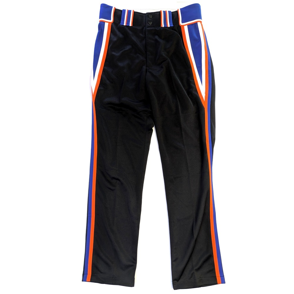 Boombah Mens Baseball Softball Pants Black Blue Orange Striped W38 x Long